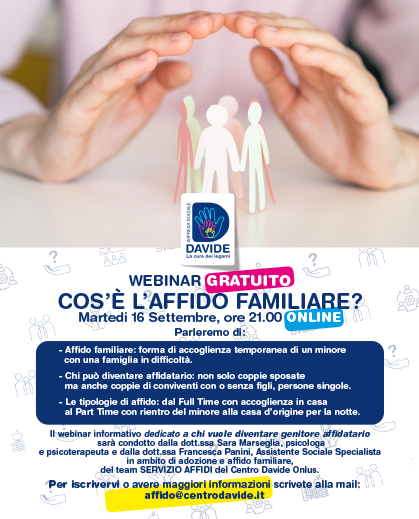 Diventare Genitori Affidatari: un Webinar GRATUITO per scoprire di più su un tema di cui si parla ancora troppo poco.