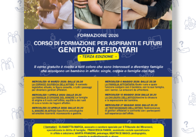 CORSO DI FORMAZIONE PER ASPIRANTI E FUTURI GENITORI AFFIDATARI – 3a edizione