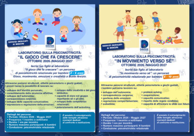Tornano i laboratori di Psicomotricità Relazionale: al via la seconda edizione.